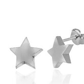 Boucles d'oreilles pour femme avec étoiles argentées